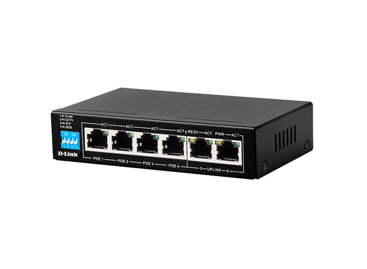 سوئیچ 6 پورت POE دی لینک DGS-F1006P-E - تصویر 2