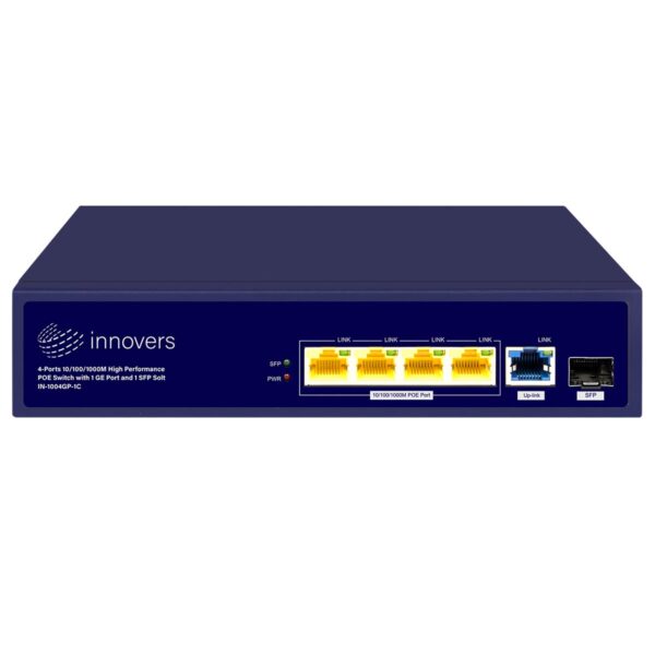 سوئیچ 4 پورت PoE گیگابیت اینوورس IN-1004GP-1C